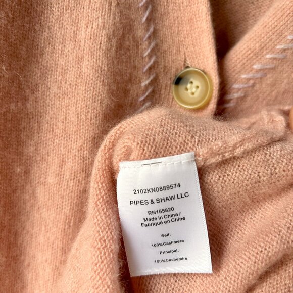 Veronica Beard Rosewood Arta 100% Cashmere Cardigan Tortoise Shell Button - Picture 5 of 9